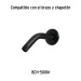 Regadera cuadrada de ABS 3-3/4" sin brazo, negro, BASIC