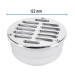 Coladera 5" universal,ABS,rejilla cromada 3 tornillos, FOSET