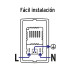 Contacto aterrizado + 2 puertos USB, blanco, línea Italiana