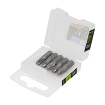 Estuche con 5 puntas pozidriv PZ3 largo 1", TRUPER EXPERT