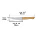 Cuchillo de chef 5" mango de madera, PRETUL
