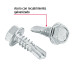 Bolsa 100 pijas #14 x 3/4" cabeza hexagonal, punta de broca