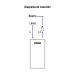 Placa armada 1 interruptor de 3vías, 1.5mód, Española,blanco