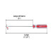 Desarmador plano 1/4 x 8" mango de PVC, PRETUL