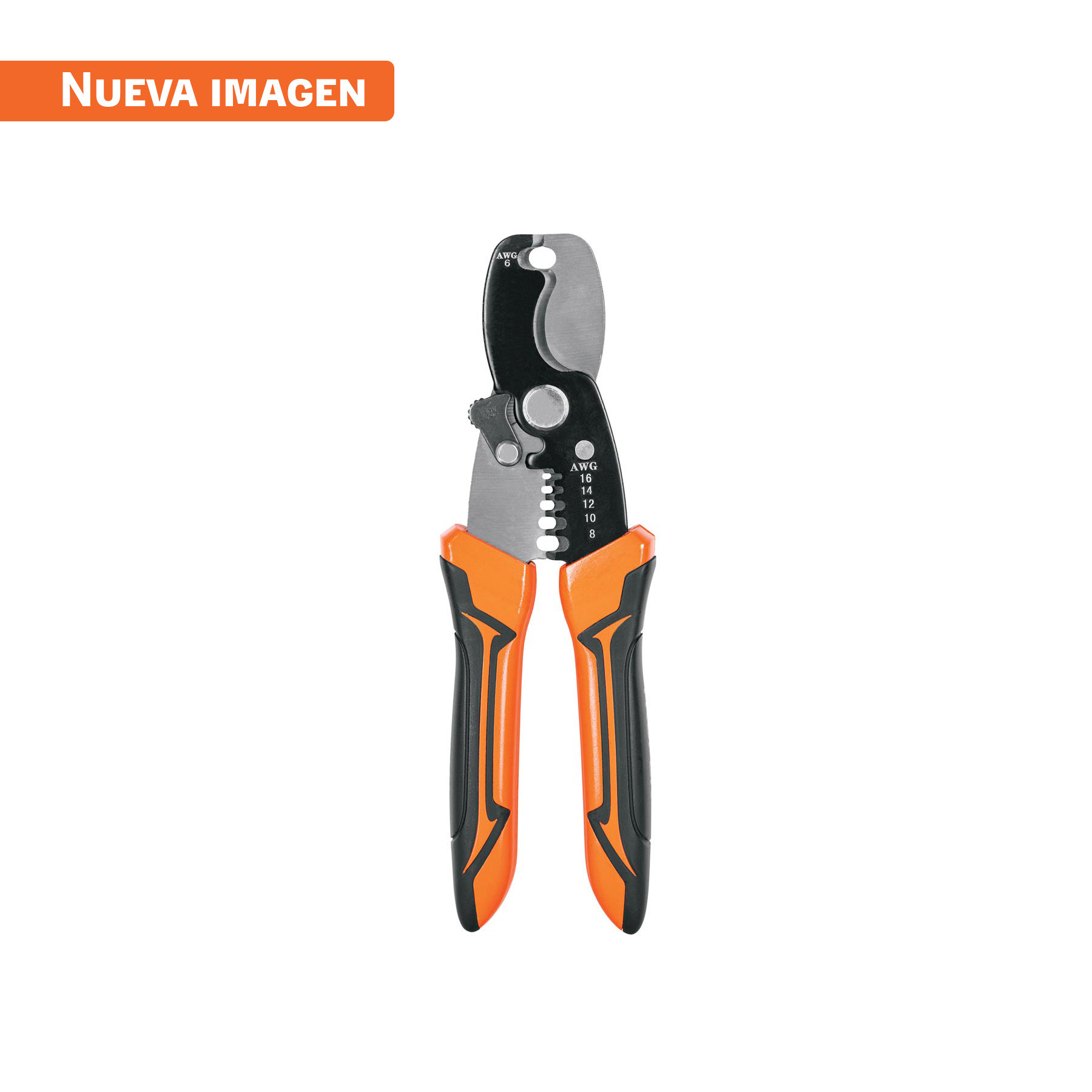 Pinza profesional 7" pela cables y corta cables, 14 a 8 AWG