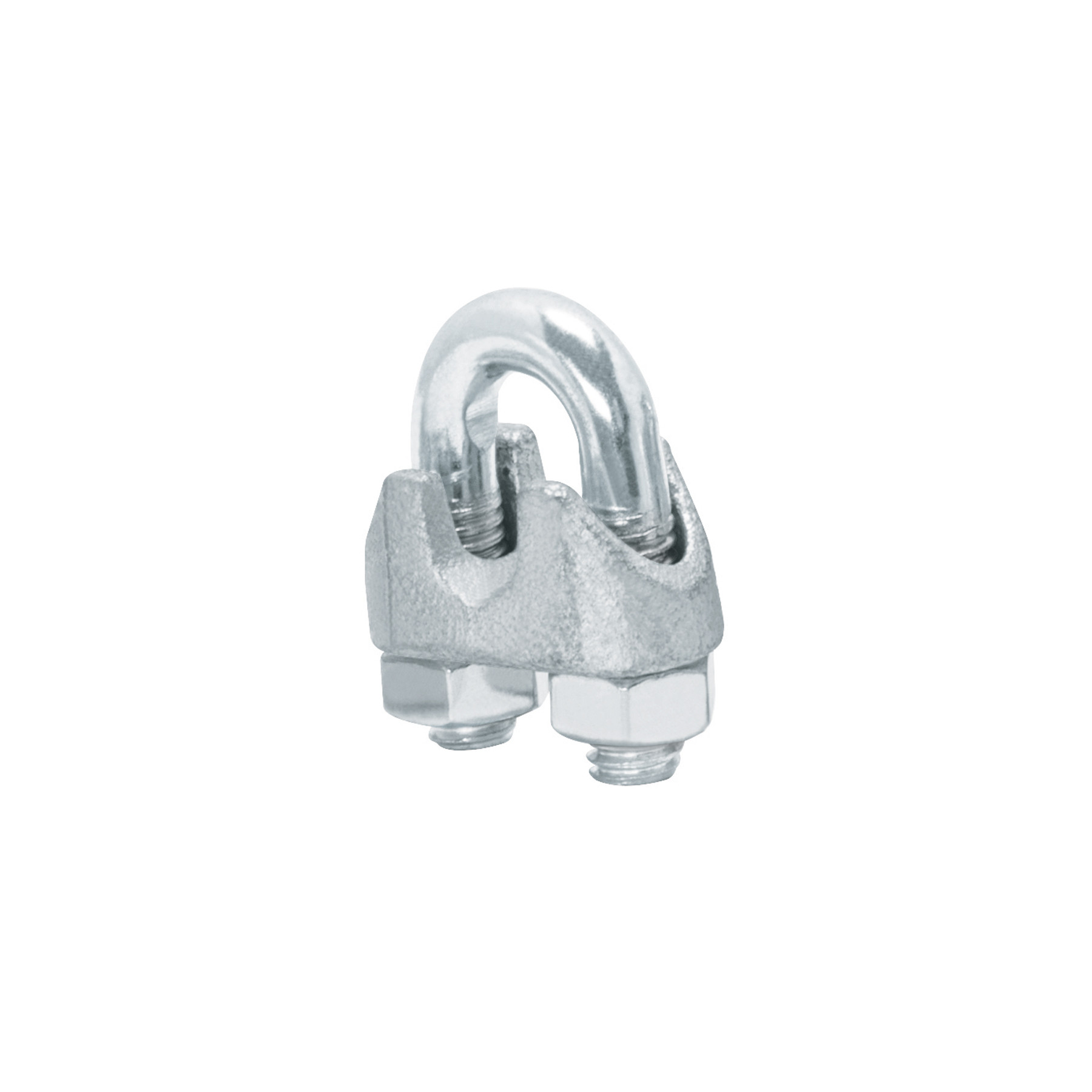 Blíster c/2 nudos (perros) de hierro p/cable de 1/4", FIERO