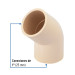 Codo 45° de CPVC de 1", FOSET