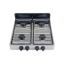 Parrilla de gas de sobreponer,4 quemadores, inox, FOSET AERO