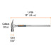 Martillo tubular pulido 20 oz uña recta, TRUPER