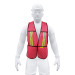 Chaleco de seguridad con cintas reflejantes, rojo, PRETUL