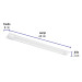 Luminario lineal LED 18W, 6500K, delgado, para gabinete