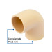 Codo 90° de CPVC de 1", FOSET