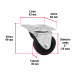 Rodaja hule 3", placa giratoria c/buje, carga 60kg, FIERO