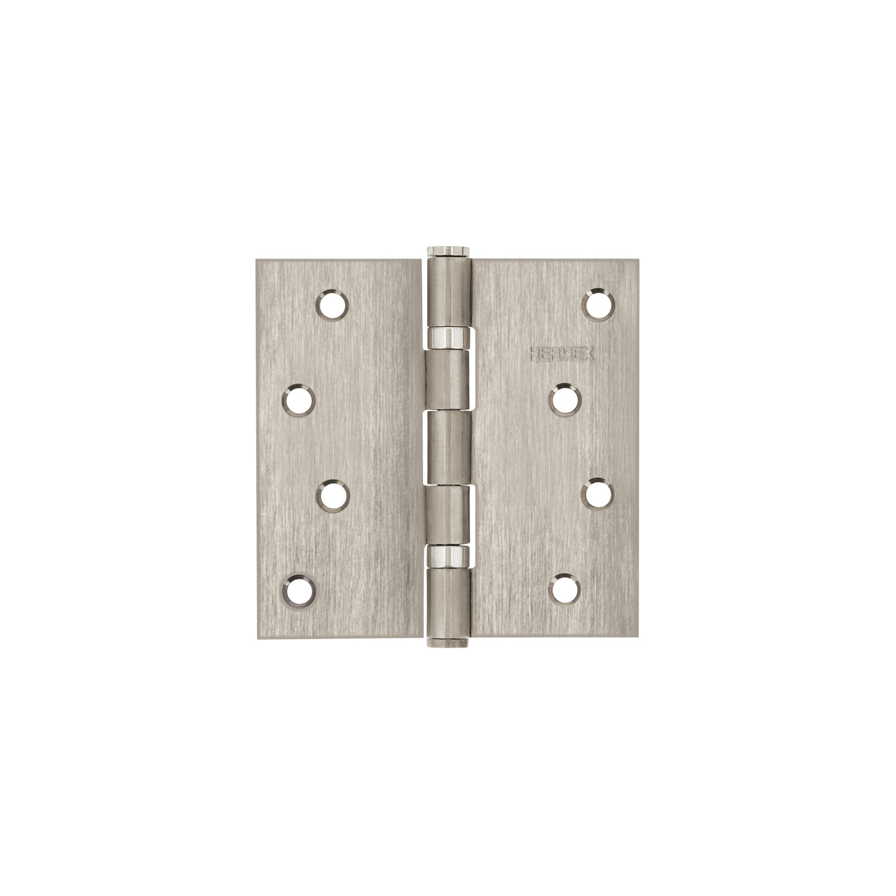 Bisagra cuadrada 4" acero inox, cabeza plana, HERMEX