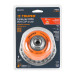 Carda copa 4" alambre trenzado grueso, eje 5/8"-11, TRUPER