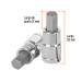Dado punta hexagonal de 12 mm, cuadro 1/2", TRUPER