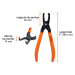 Pinza punta a 90° 6-3/4" para cerrar anillos, mango de PVC