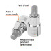 Dado punta corta bristol M12, cuadro 1/2", TRUPER
