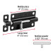 Pasador de barril 4" de acero acabado negro, HERMEX