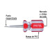 Desarmador plano 1/4 x 1-1/2" mango de PVC, PRETUL