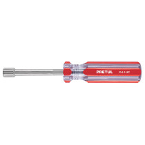 Desarmador de caja 1/4" mango de PVC, PRETUL