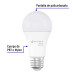 Foco LED 10W (75W) A19, 3000K blanca cálida, 950 lm, BASIC