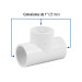 Tee sencilla de PVC 1", FOSET