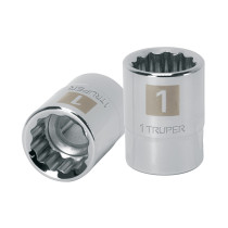 Dado de 1", 12 puntas, cuadro 3/4", TRUPER