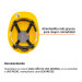 Casco de seguridad ventilado, ajuste de matraca, amarillo