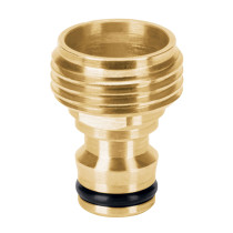 Conector 3/4" rápido macho de latón, sistema click, TRUPER