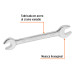 Llave española, 5/8 x 11/16" x 198 mm de largo, EXPERT