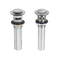 Contras para lavabo, sistema push, con rebosadero