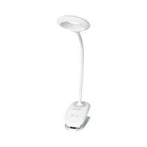 Lámpara escritorio LED 4 W recargable c/clip, 3 intensidades