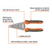 Pinza 6" pela cables, 26 a 16 AWG, TRUPER