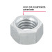 Bolsa con 100 tuercas 3/8" hexagonales de acero galvanizado