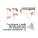 Collar de entrenamiento para perro, 45 cm, eslabón 2 mm