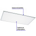 Panel LED 65W 4000K, 60x120 cm, empotrable/colgante, VOLTECK