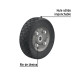 Rueda de hule sólido imponchable 7", doble balero, PRETUL