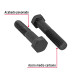 Bolsa con 20 tornillos 1/2" x 2-1/2" acero grado 5, FIERO