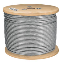 Metro cable flexible 1/4" acero 7x19 recubierto PVC, 300 m