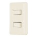 Placa armada, 2 interruptores, marfil, VOLTECK