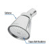 Regadera redonda 2-3/4", latón, sin brazo, cromo, AERO