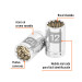 Dado de 12 mm, 12 puntas, cuadro 3/8", TRUPER