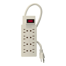 Multicontacto 14 AWG uso rudo con 8 entradas, VOLTECK