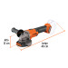 Esmeriladora 4-1/2", 20V, sin accesorios, TRUPER PRO