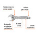 Llave ajustable (perico) 6" profesional cromada, EXPERT