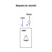 Interruptor para timbre, 1.5 módulos, línea Española, blanco