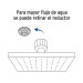Regadera plato cuadrado 10" sin brazo, satín, FOSET RIVIERA