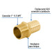 Adaptador macho de latón 1" para manguera, FOSET