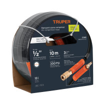 Manguera para compresor, de hule, 10m x 1/2", TRUPER